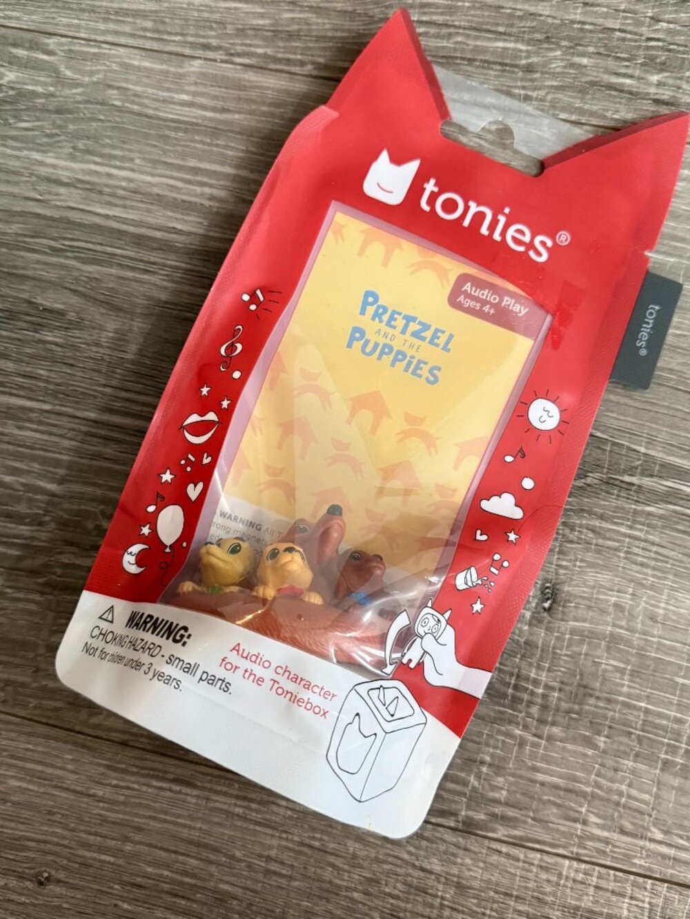 NIP Tonies Pretzel And Puppies Audio Play Character Figure for Toniebox Red New